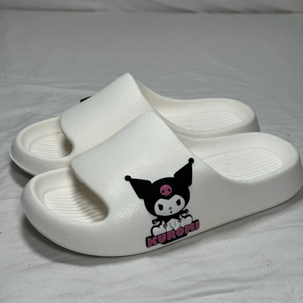 Kids Kuromi Slide Sandals Size US 3–3.5 EU 35 White Slip-On Comfort Slides